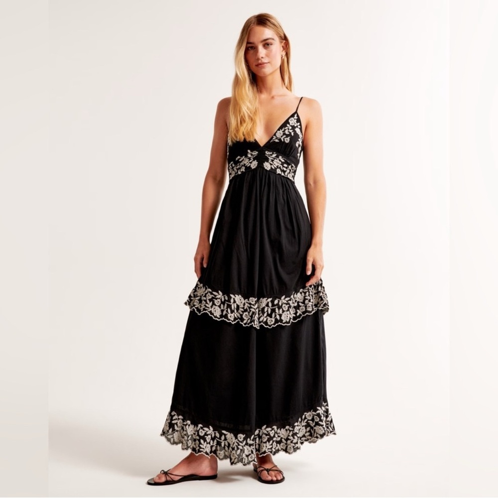 NWT Abercrombie & Fitch Tie-Back Maxi Dress Size XS
